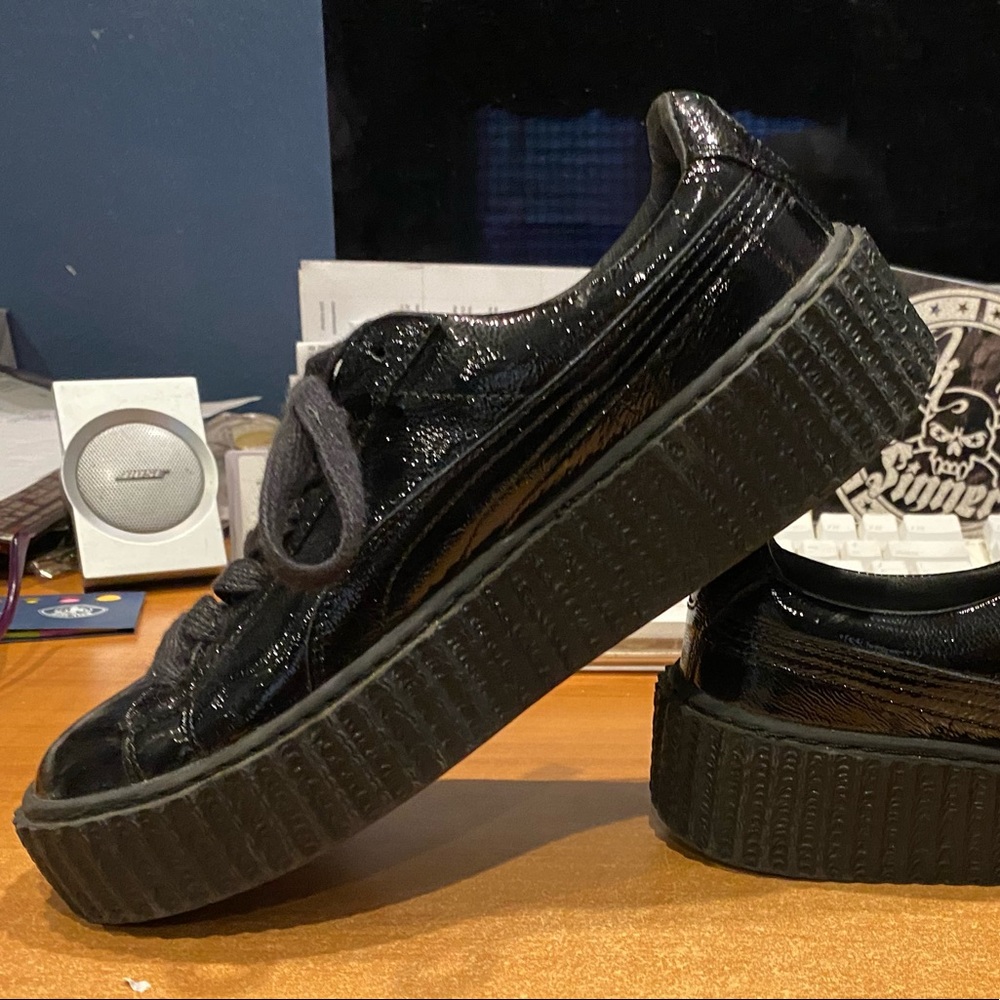 Black Patent Leather Puma Fenty Creepers Gem